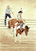 Rodeo - Tightening the Bucking Strap